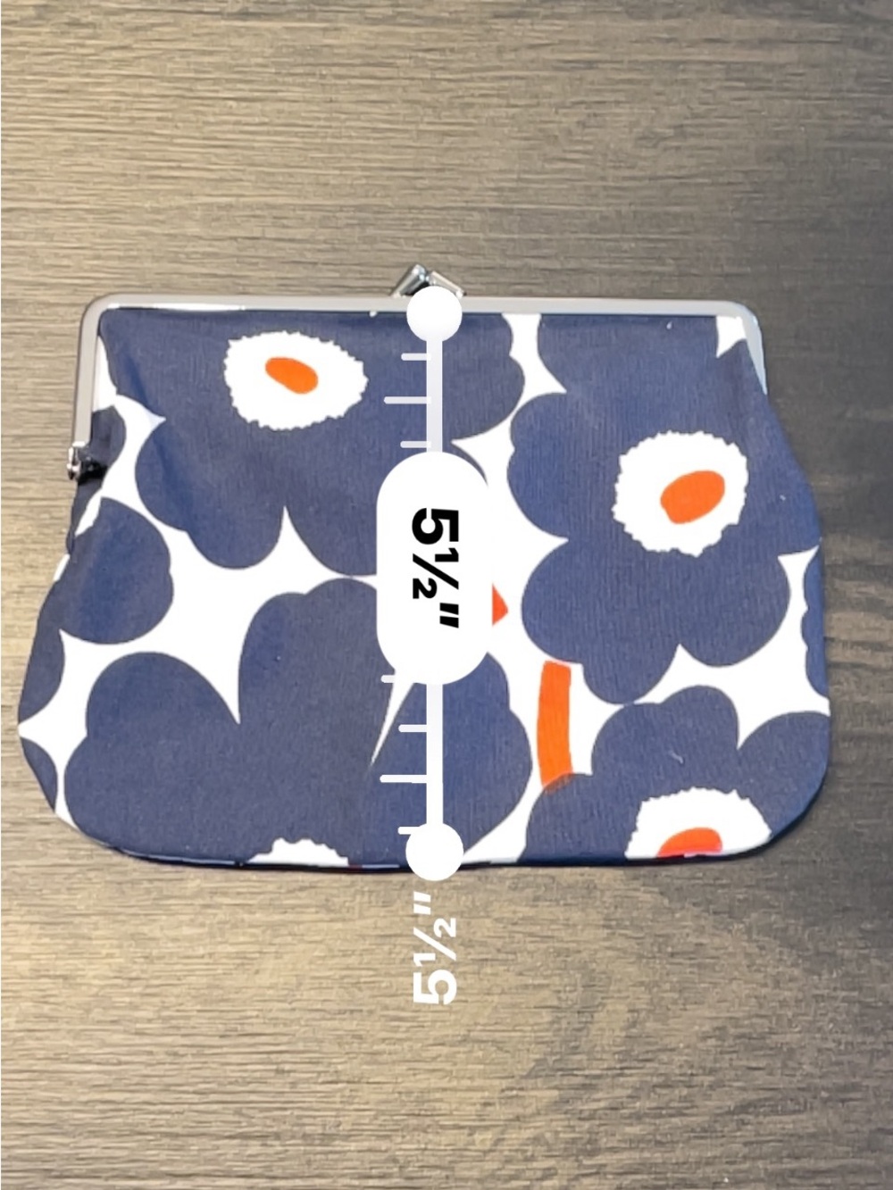 Marimekko Navy, White & Red Floral Frame Clutch - Picture 9 of 9